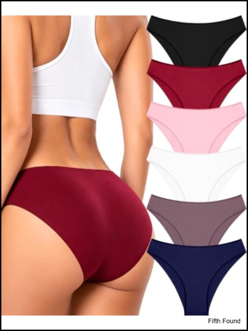 6 Pack Cotton Cheeky Hipster Panties Low Rise Breathable Stretch